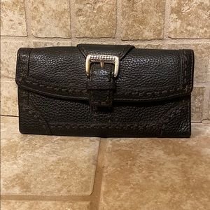 Brighton Leather Wallet with Buckle Detail